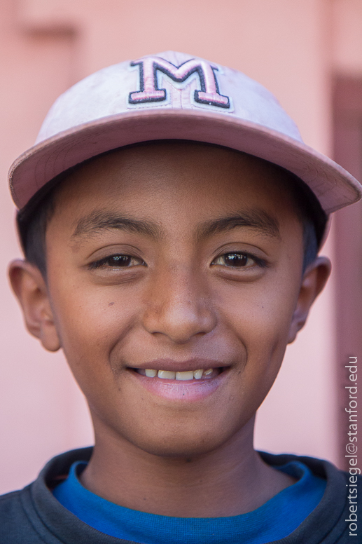 boy with M hat